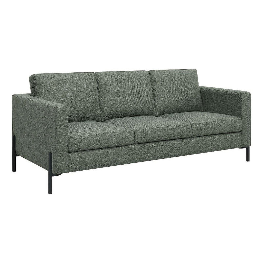 Sage Upholstered Fabric Sofa with Track Arms U5112