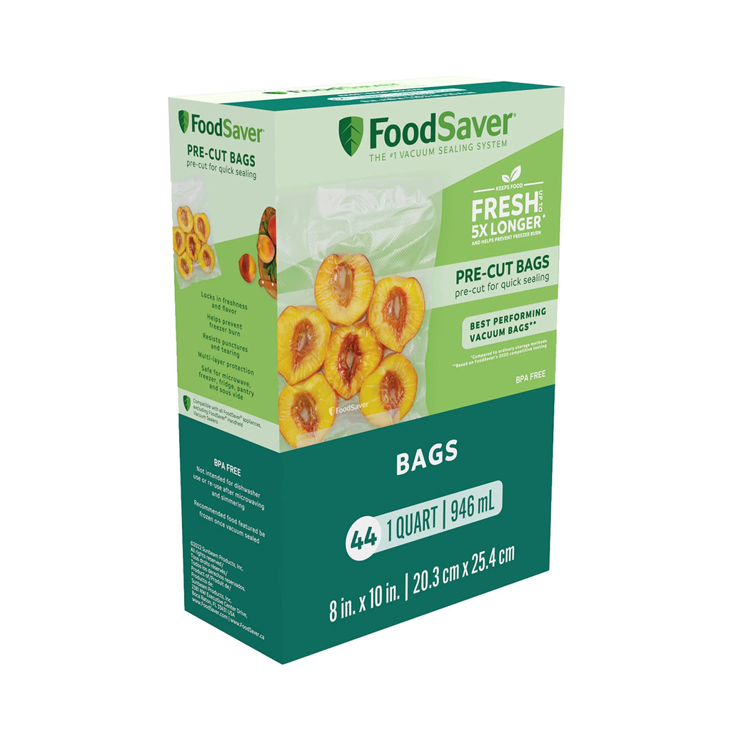 1 Quart Precut Vacuum Sealer Bags (44 Count) T867