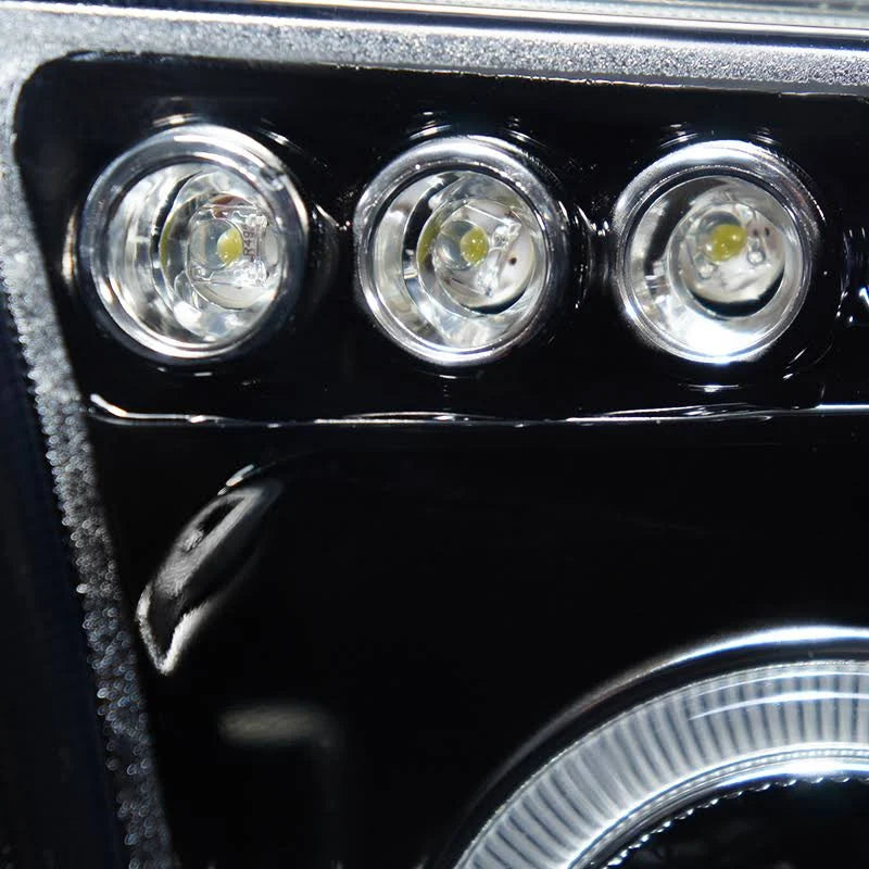 Gloss Black Halo Projector Headlights Y4926