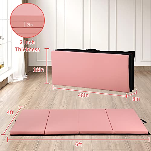 4'x6'x2"/4'x8'x2" Folding Gymnastics Mat M334