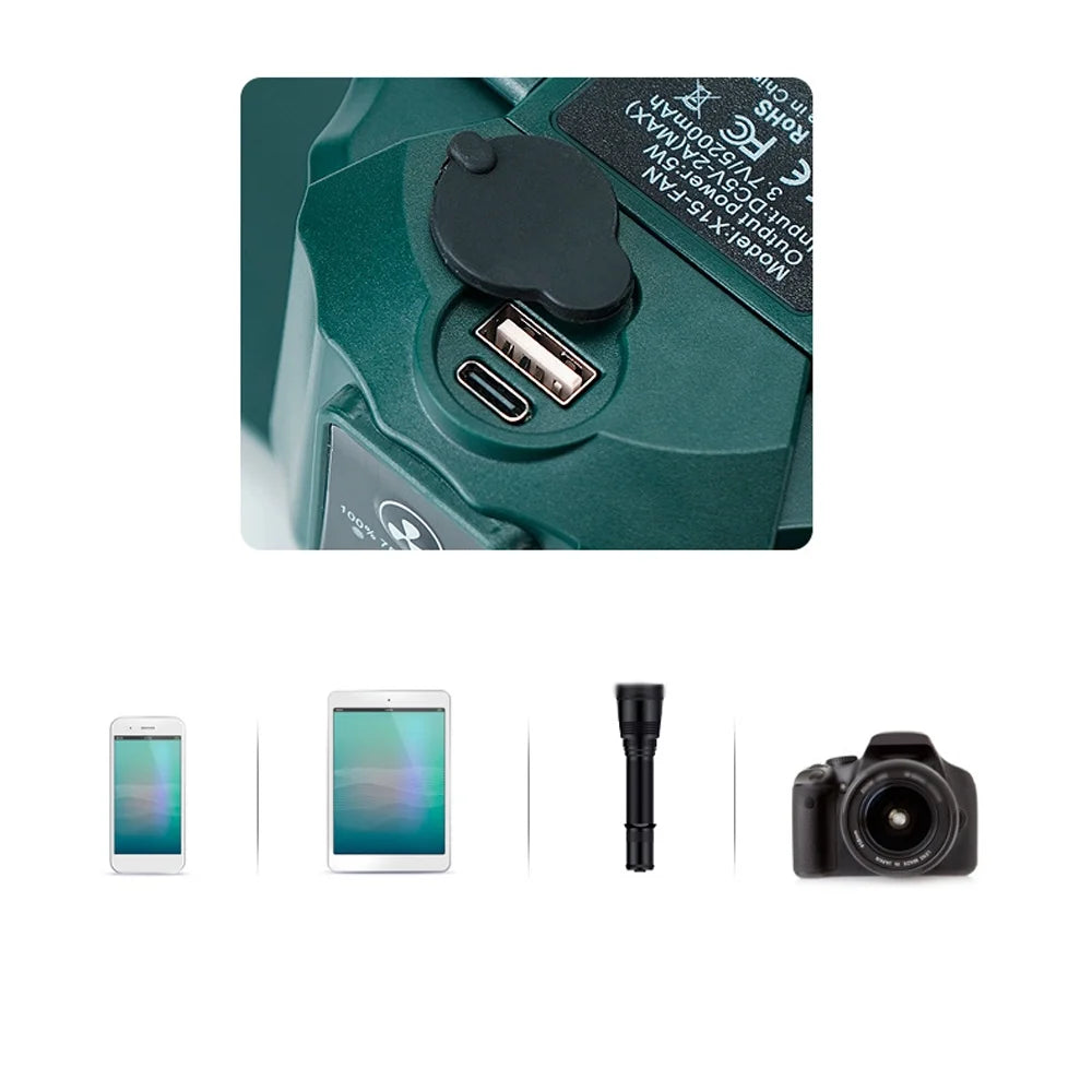 USB Rechargeable Portable Tent Ceiling Fan with Remote Controller I213