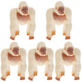 Mini Gorilla Chimpanzee Orangutan Toy Figurine White Plastic R54274