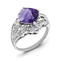 Amethyst & Diamond Ring E445