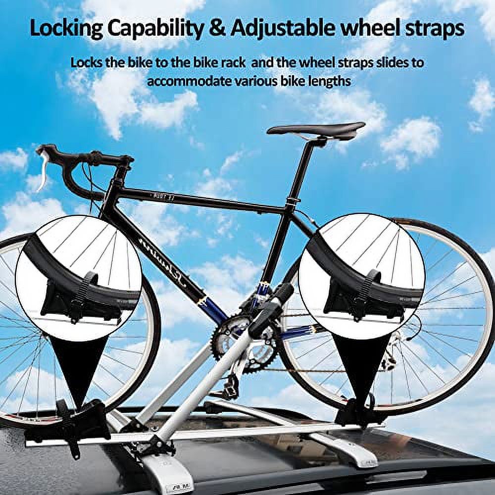 Universal Roof Mount Bike Rack, Fork Mount Bike Carrier, Aluminum, 1 Bike Capacity K78690