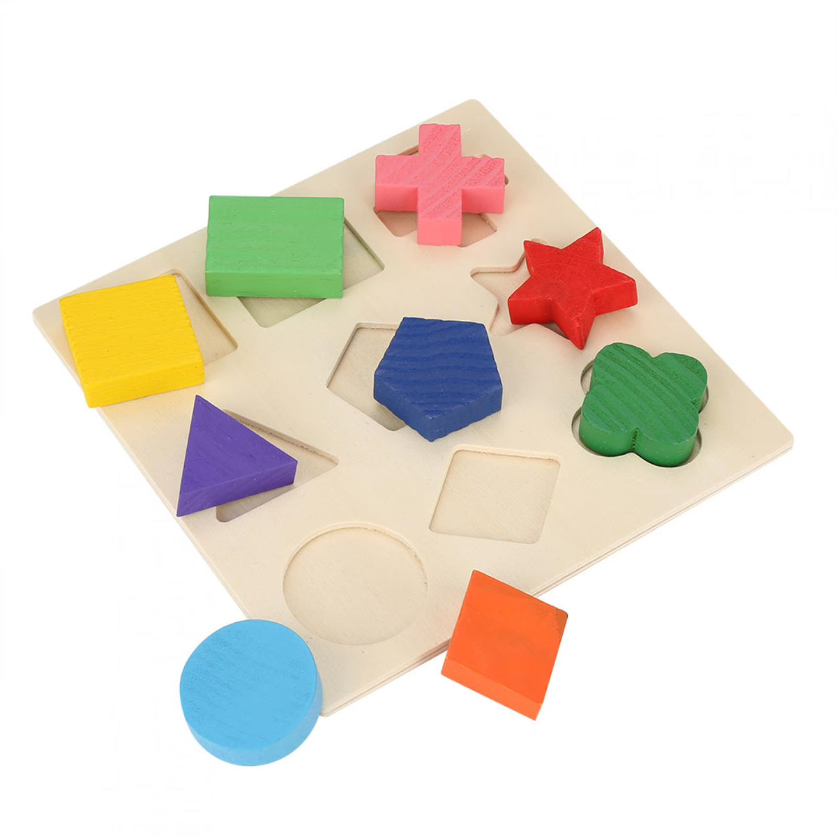 Wooden Shape Peg Puzzle Board Toy for Toddlers W369