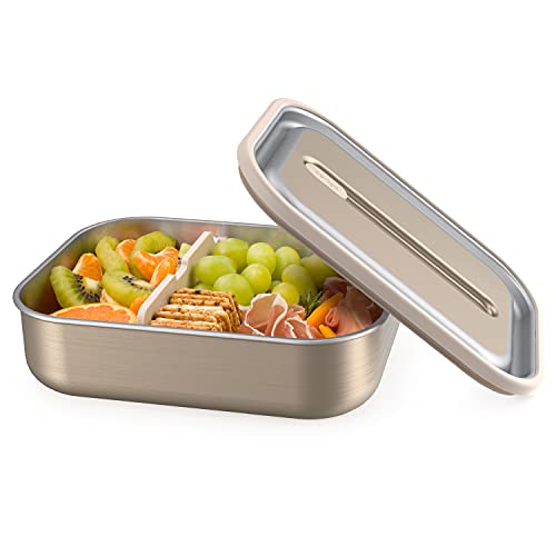 Leak-Proof Lunch Box, Microwave-Safe, Oven-Safe, Bento-Style Container with Removable Divider, Airtight Lid (Carbon Black) A6442
