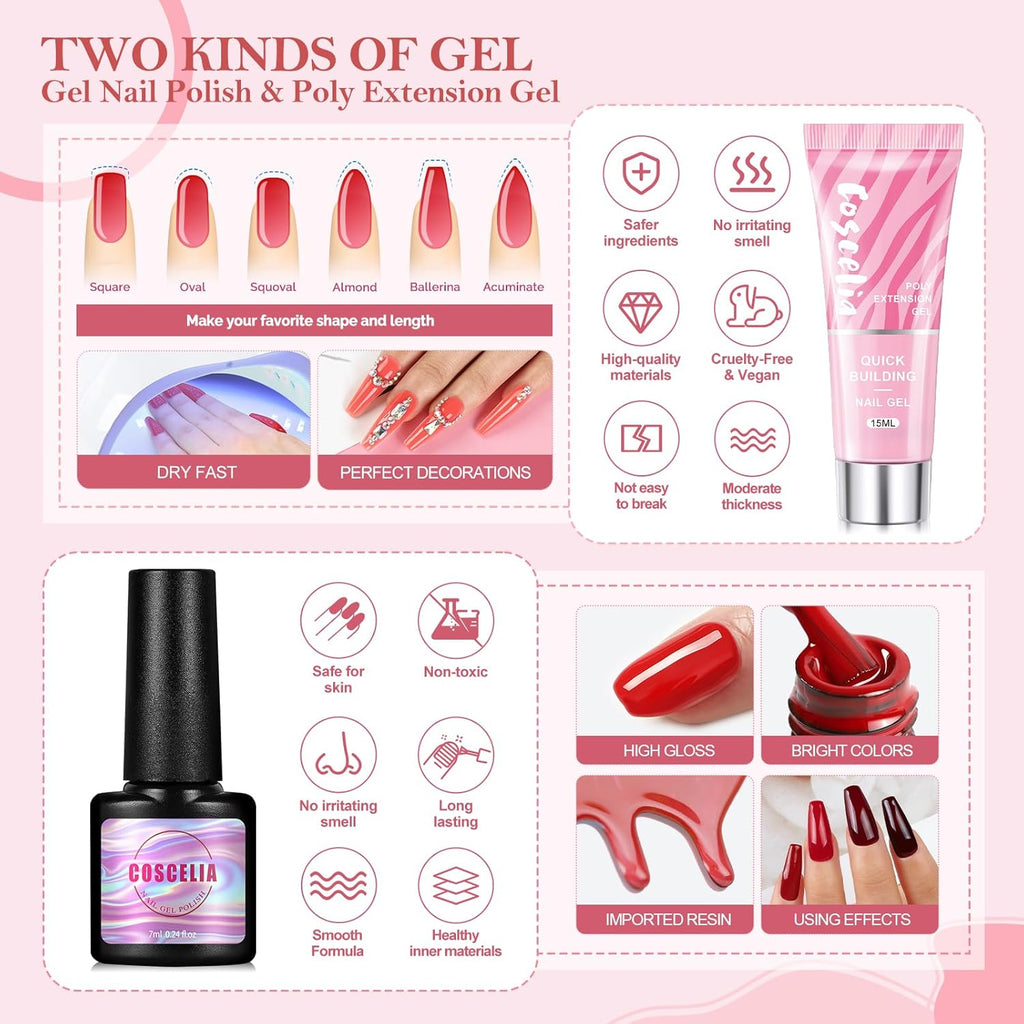 10pcs Gel Nail Polish Kit with U V Light and Drill F90597