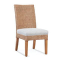 Blue and Cream Stripe Side Chair X5227