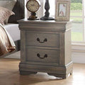 Antique Gray 2-Drawer Nightstand P8770