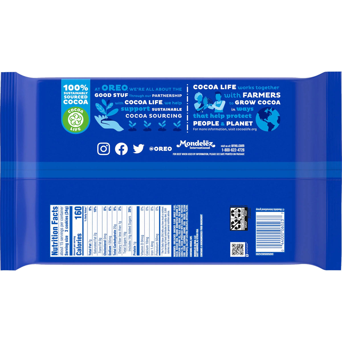 Chocolate Sandwich Cookies, Family Size, Pack of 14 B757057