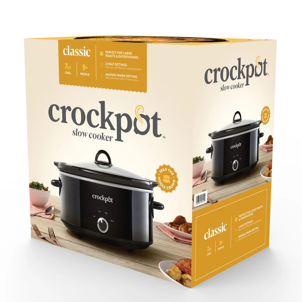 7-Quart Manual Slow Cooker, Black Q3852