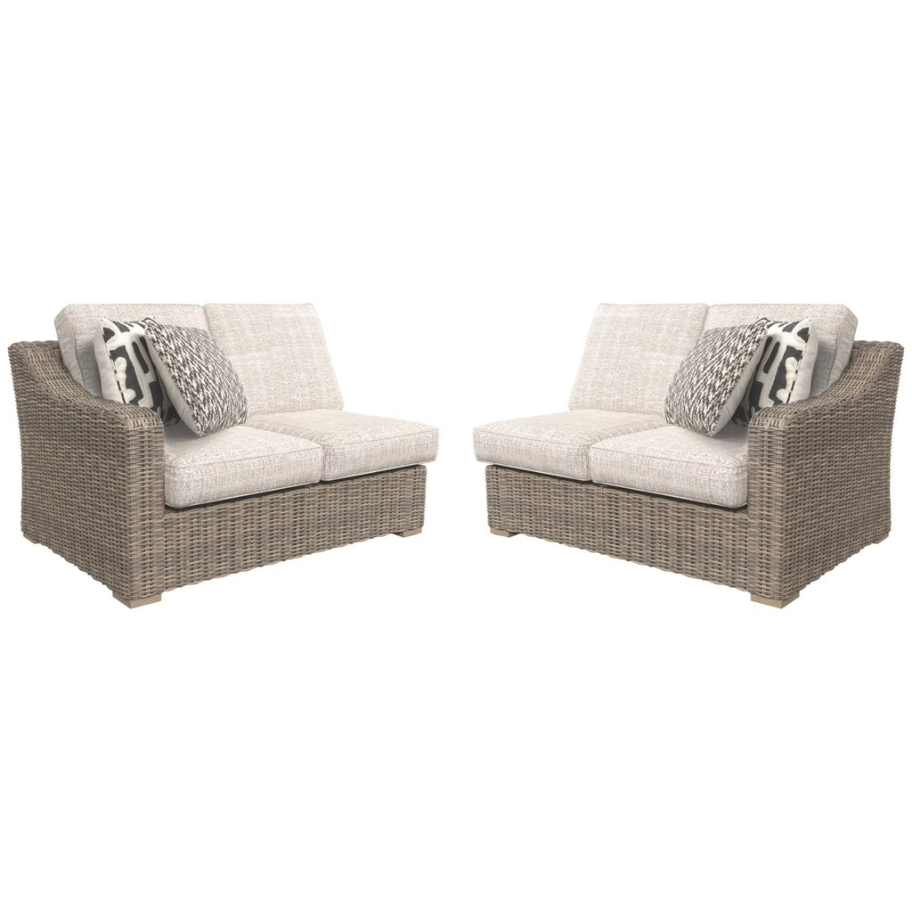 Beige 2 Piece Patio Loveseat Set V139381