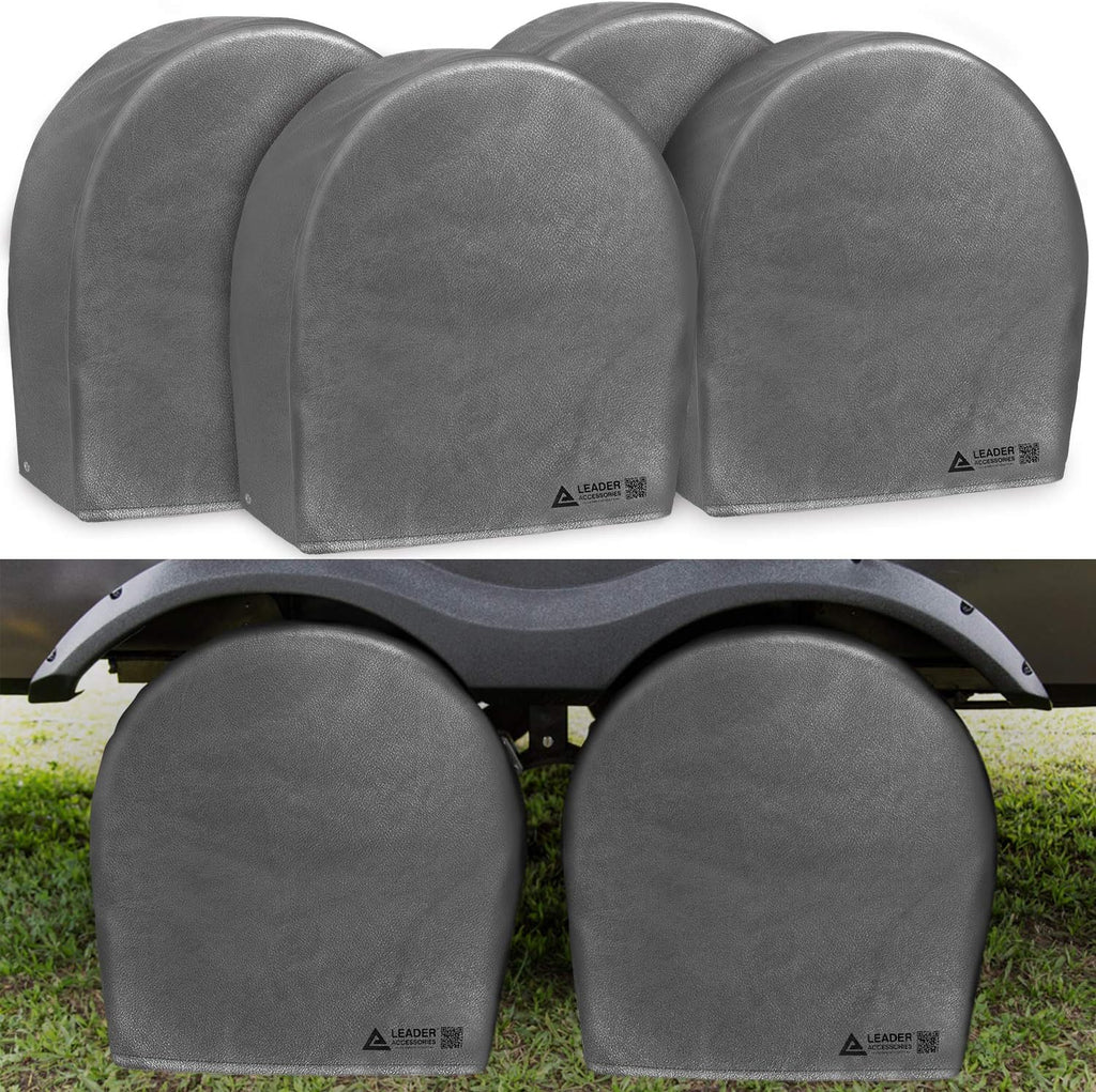 Grey Waterproof Tire Covers 4 Pack Fits 29-31.75 Diameter Tires D91345