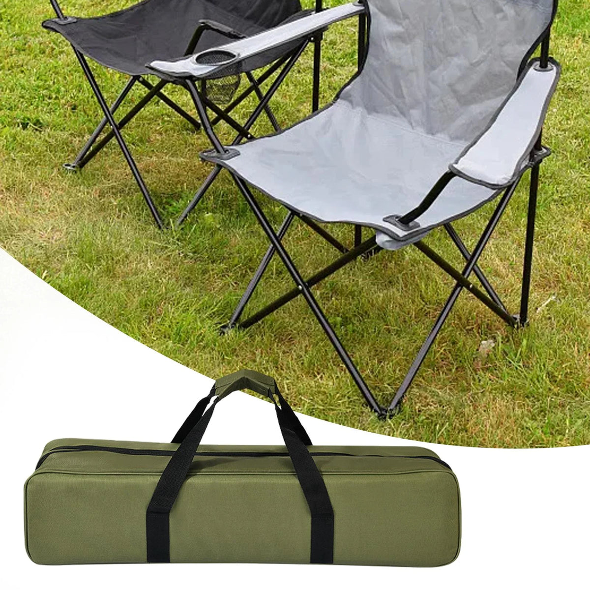 Camping Storage Bag Oxford Cloth Zipper Carry Bag 120cmx20cmx18cm C2332