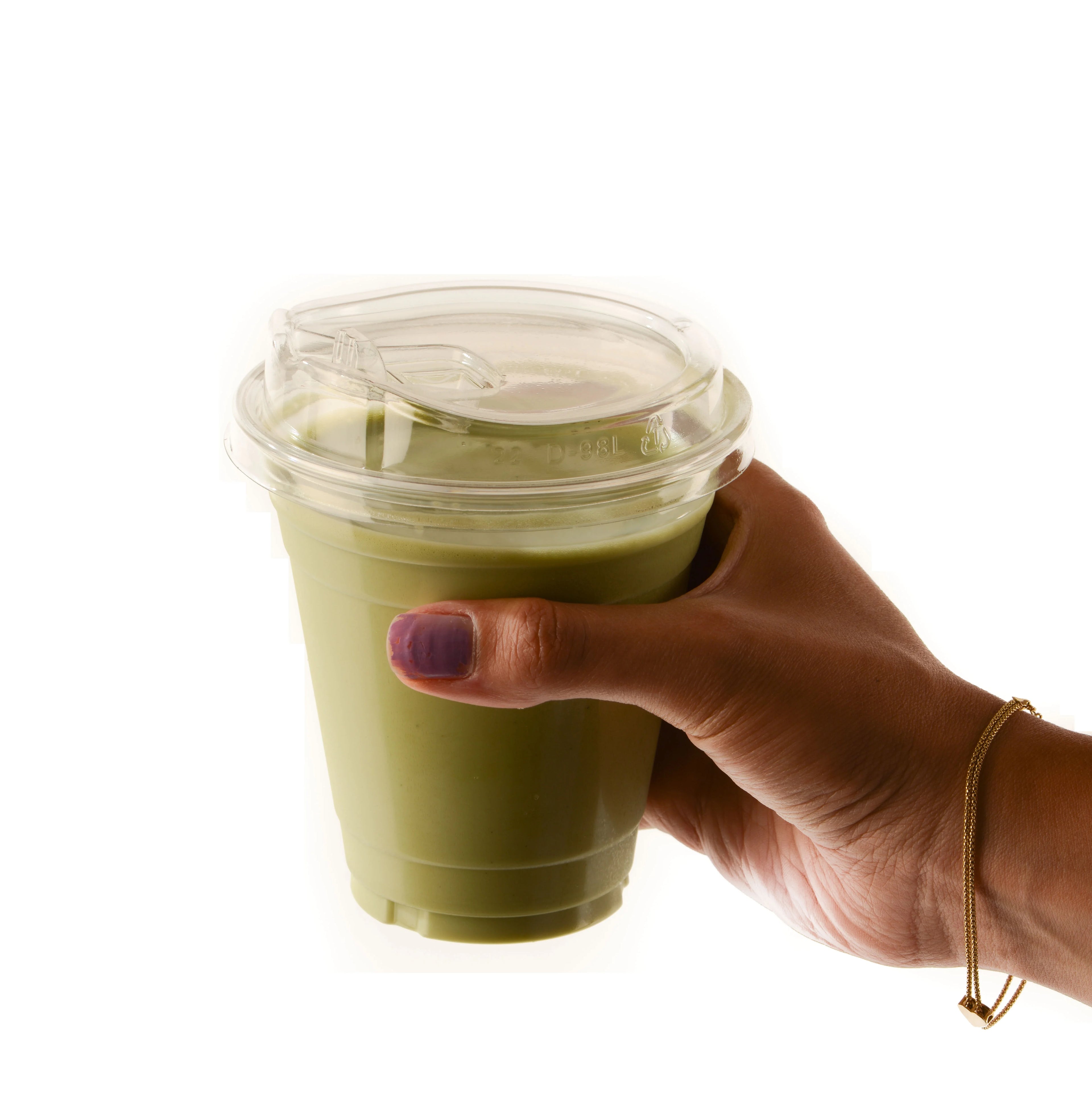 14 oz Clear Plastic Disposable Cups with Sip Through Lids E86416