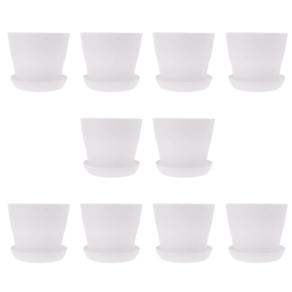 White 10 Pcs Flowerpot K85091