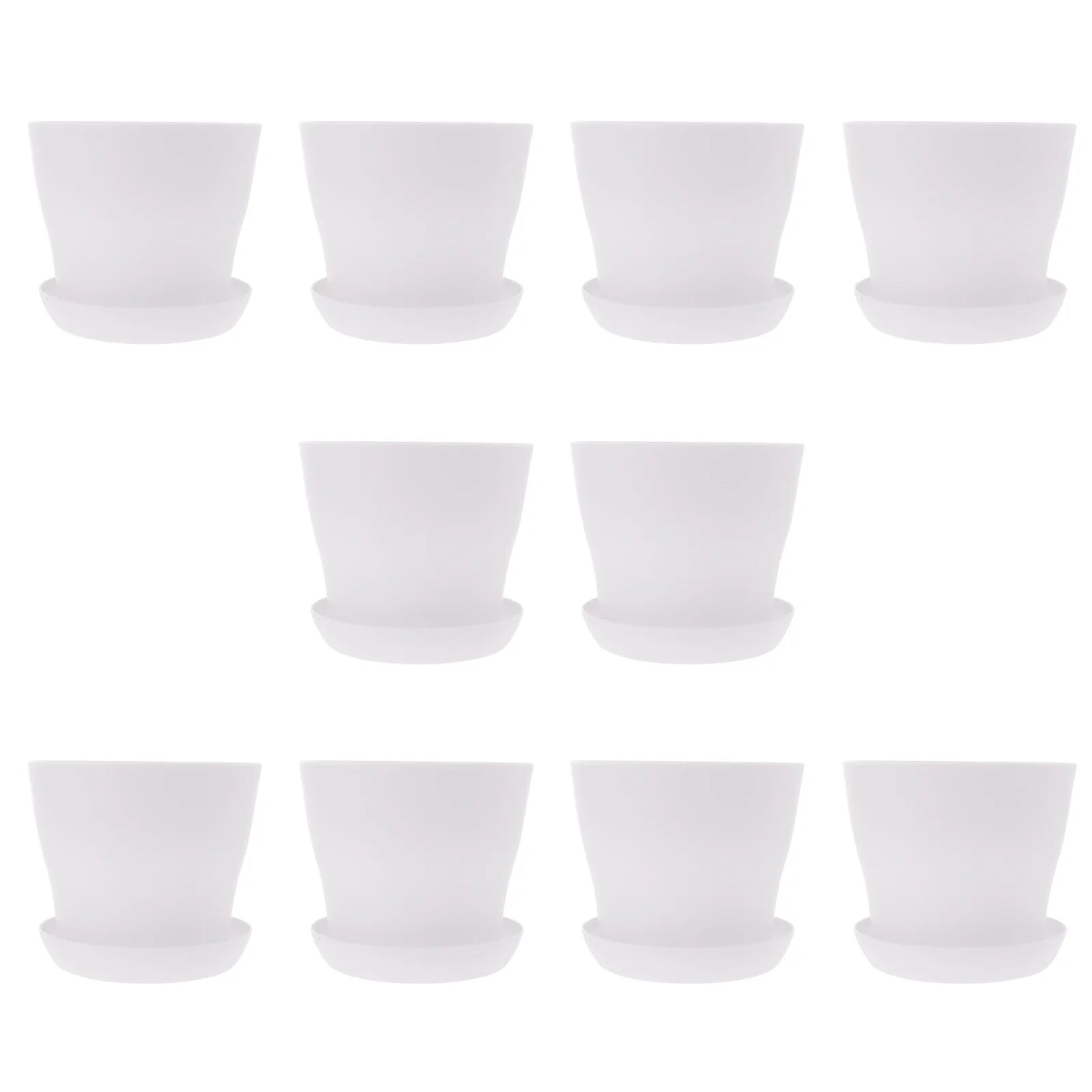 White 10 Pcs Flowerpot K85091