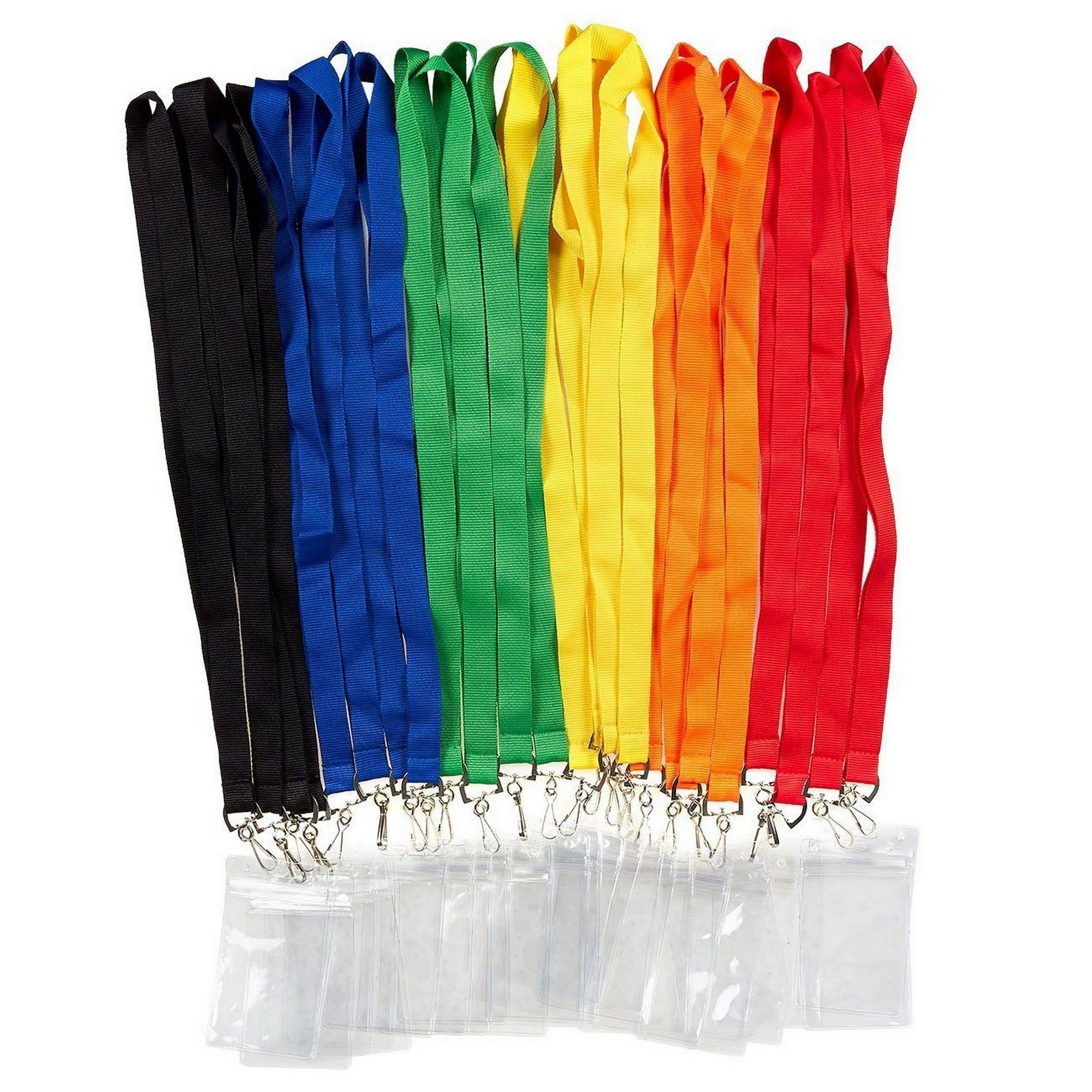 24 Pack Neck Lanyards with Waterproof Card Cases J70741