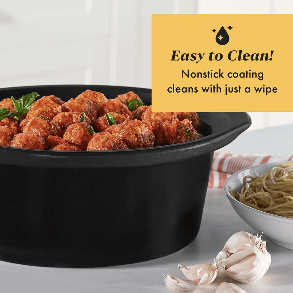 7-Quart Manual Slow Cooker, Black Q3852
