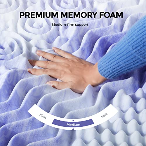 3 Inch Queen Memory Foam Mattress Topper with Cooling Gel Infused Foam X789290
