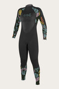 Black 4/3mm Back Zip Full Wetsuit P2009