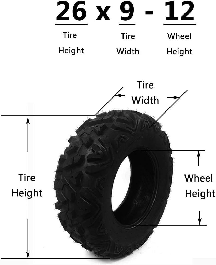 Set of 2 All-Terrain 6 Ply Tubeless ATV UTV Tires R44279
