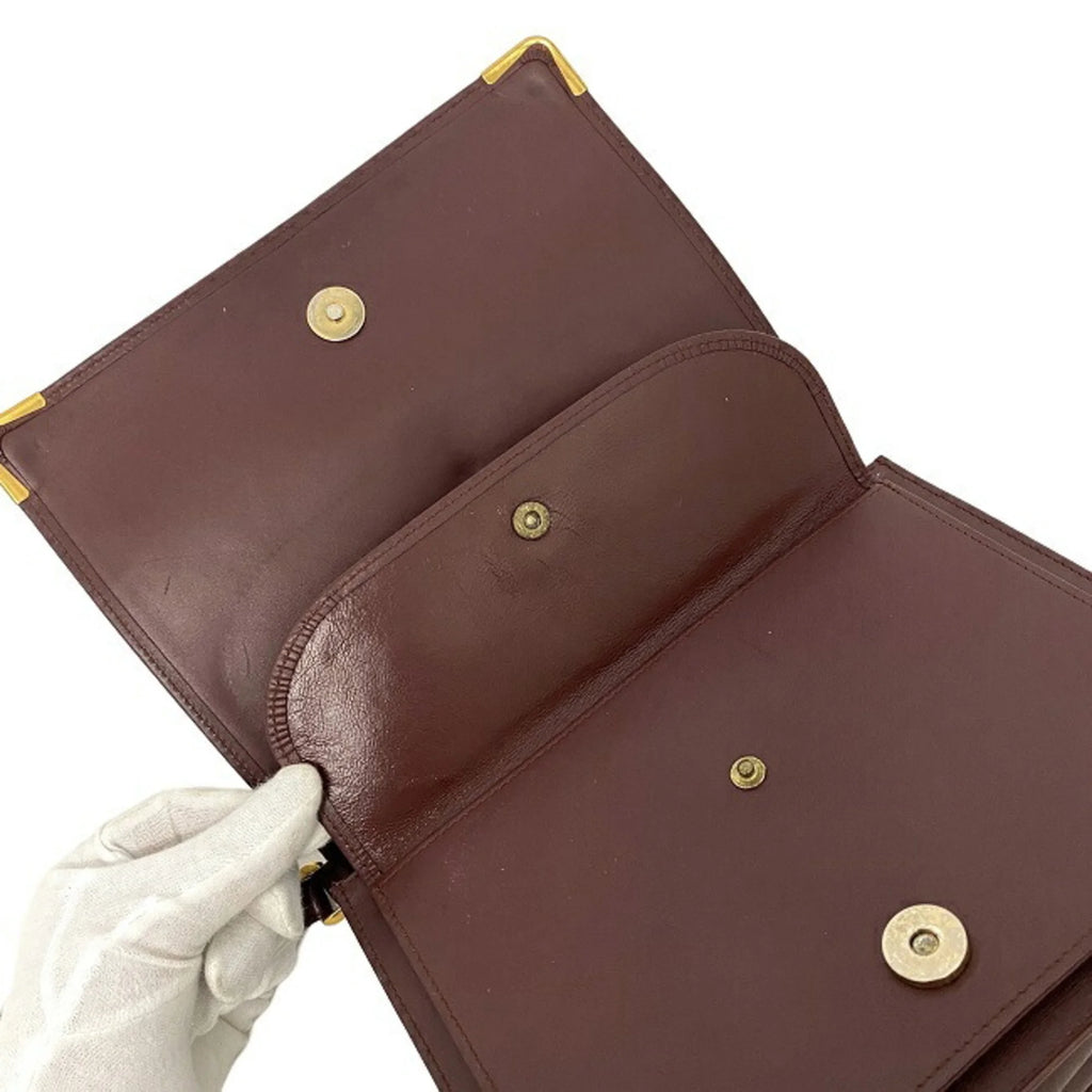 Bordeaux Leather Clutch Bag C407670