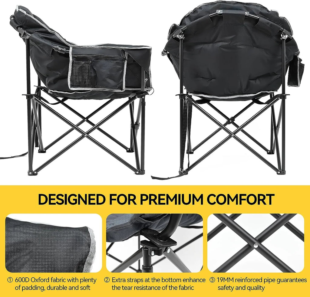 Heated Folding Camping Chair with 3 Heat Levels A17709