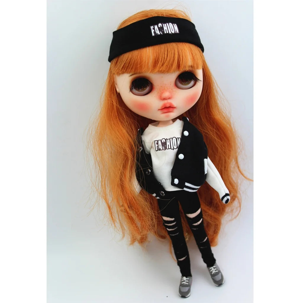 Casual Skinny Ripped Pants for 12'' Blythe Doll I408962