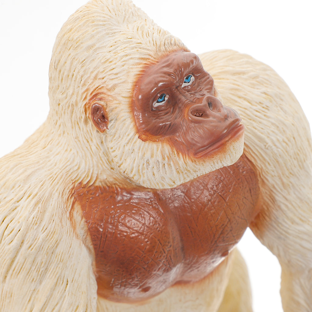 Mini Gorilla Chimpanzee Orangutan Toy Figurine White Plastic R54274