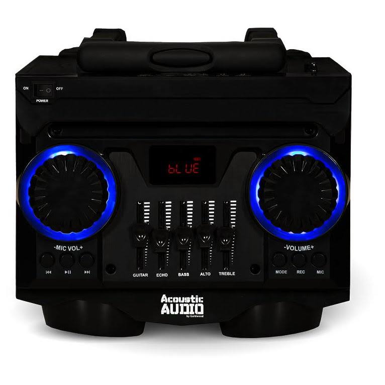 Portable Bluetooth Speaker with LED Display and Wireless Mic U69272