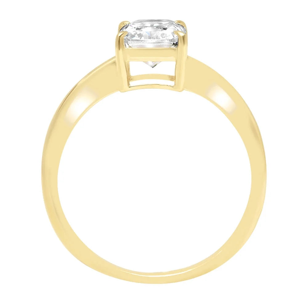 18k Yellow Gold Simulated Diamond Ring X281584