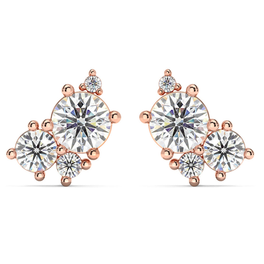14k Gold Diamond Stud Earrings J6634