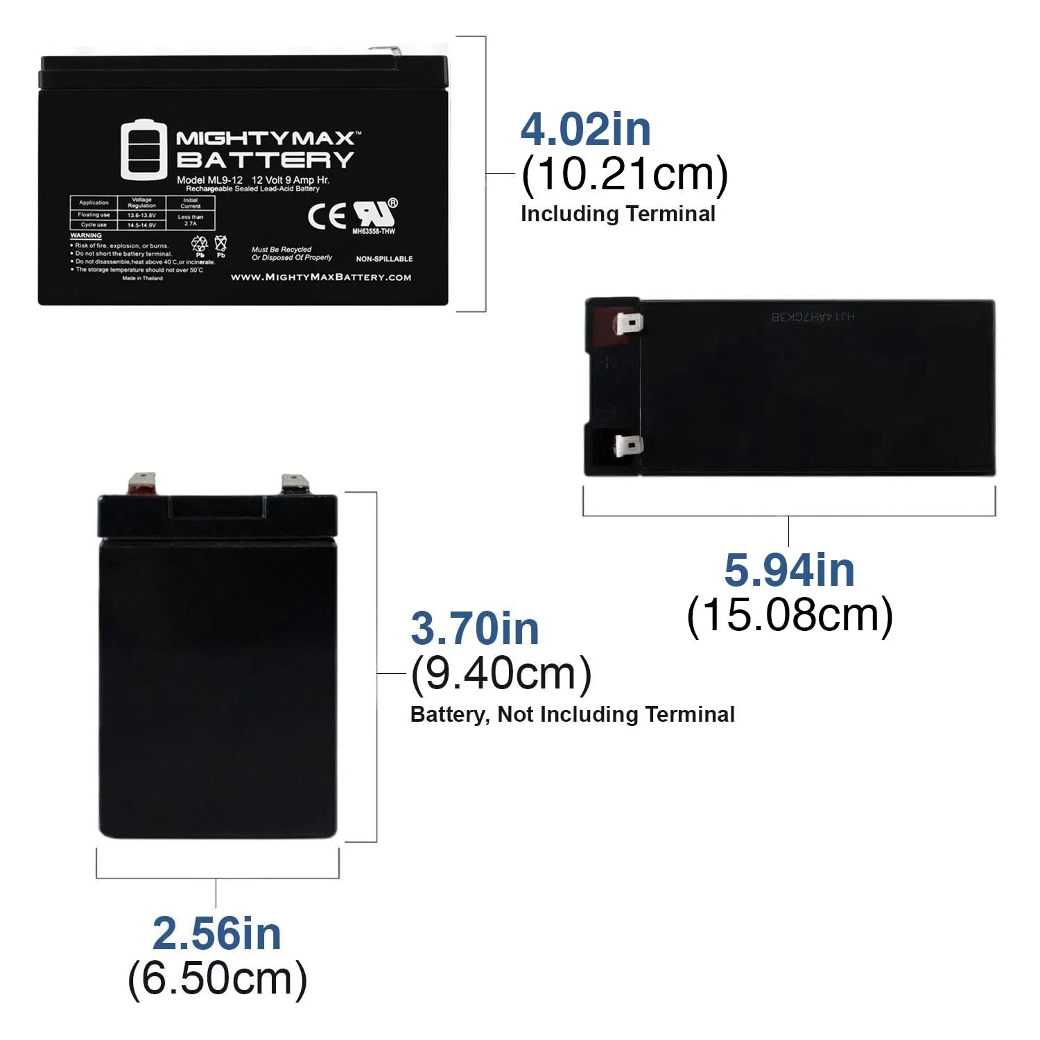 12V 9Ah SLA Battery Replacement X42654