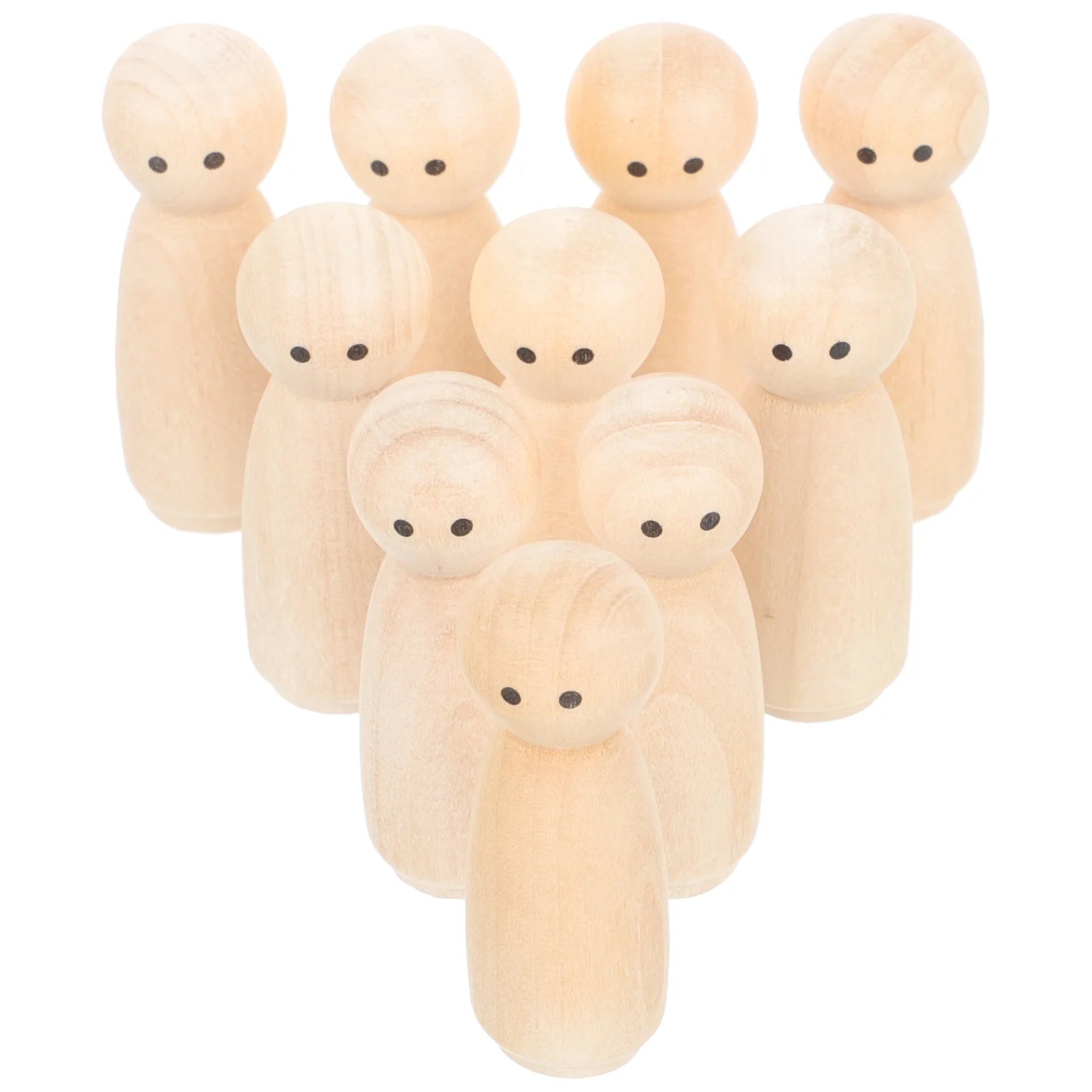 20 Pcs Wooden Peg Dolls DIY Childrens Toys J3119