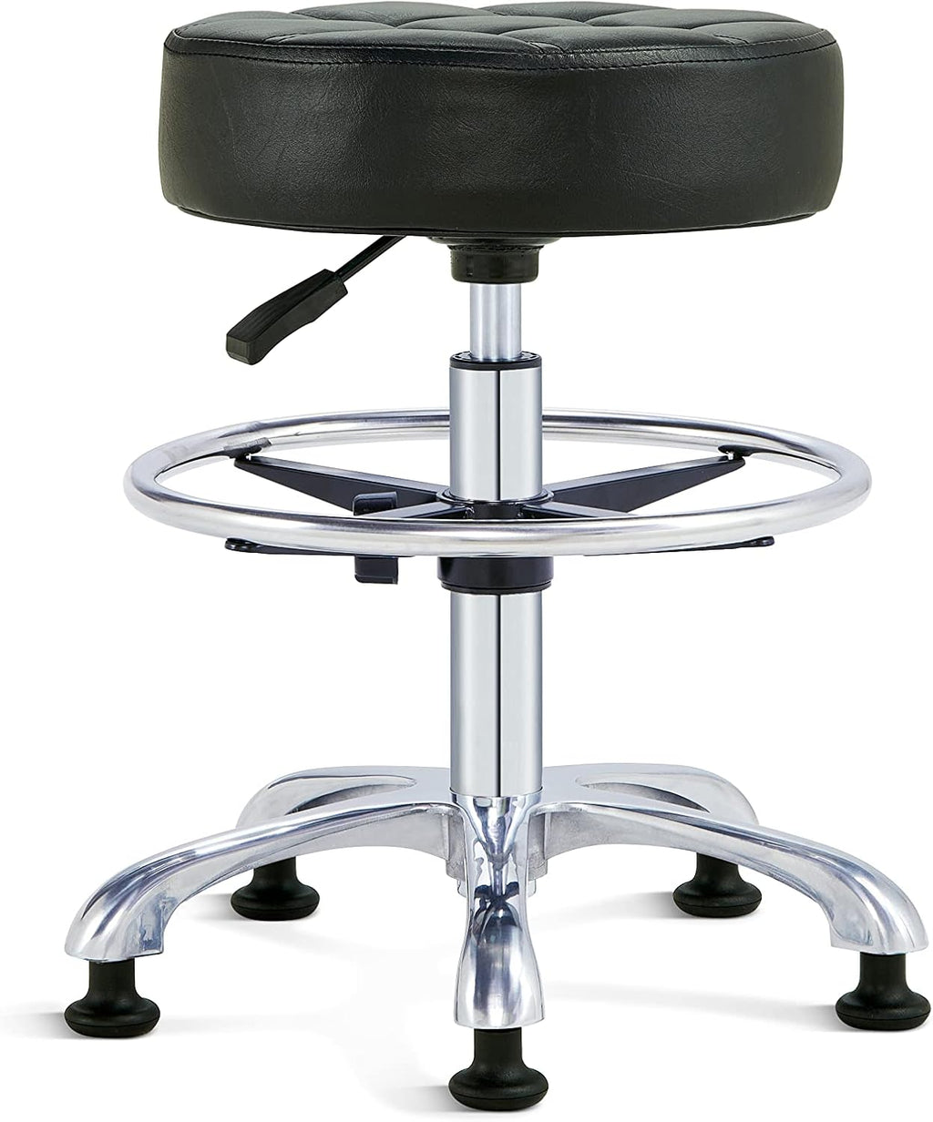 Black Height Adjustable Swivel Stool with Casters I2219