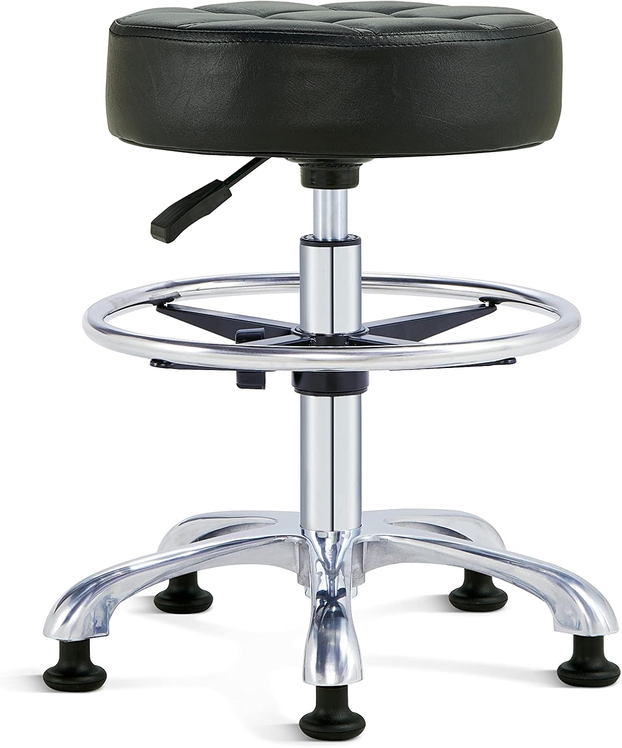 Black Height Adjustable Swivel Stool with Casters I2219