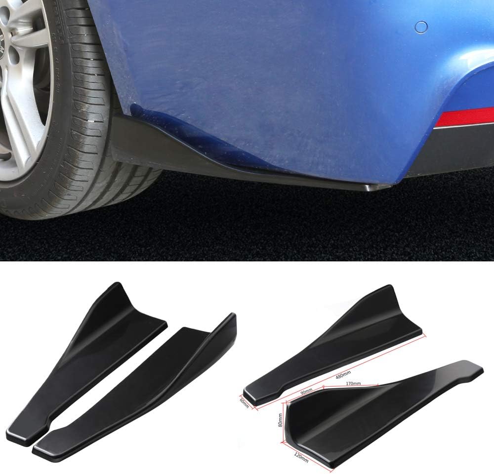 Black Rear Bumper Lip Splitter Pack of 2 J706191