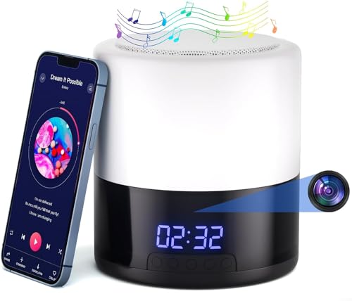 Hidden Camera Bluetooth Speaker with 180°Rotating Lens Night Vision Q355325