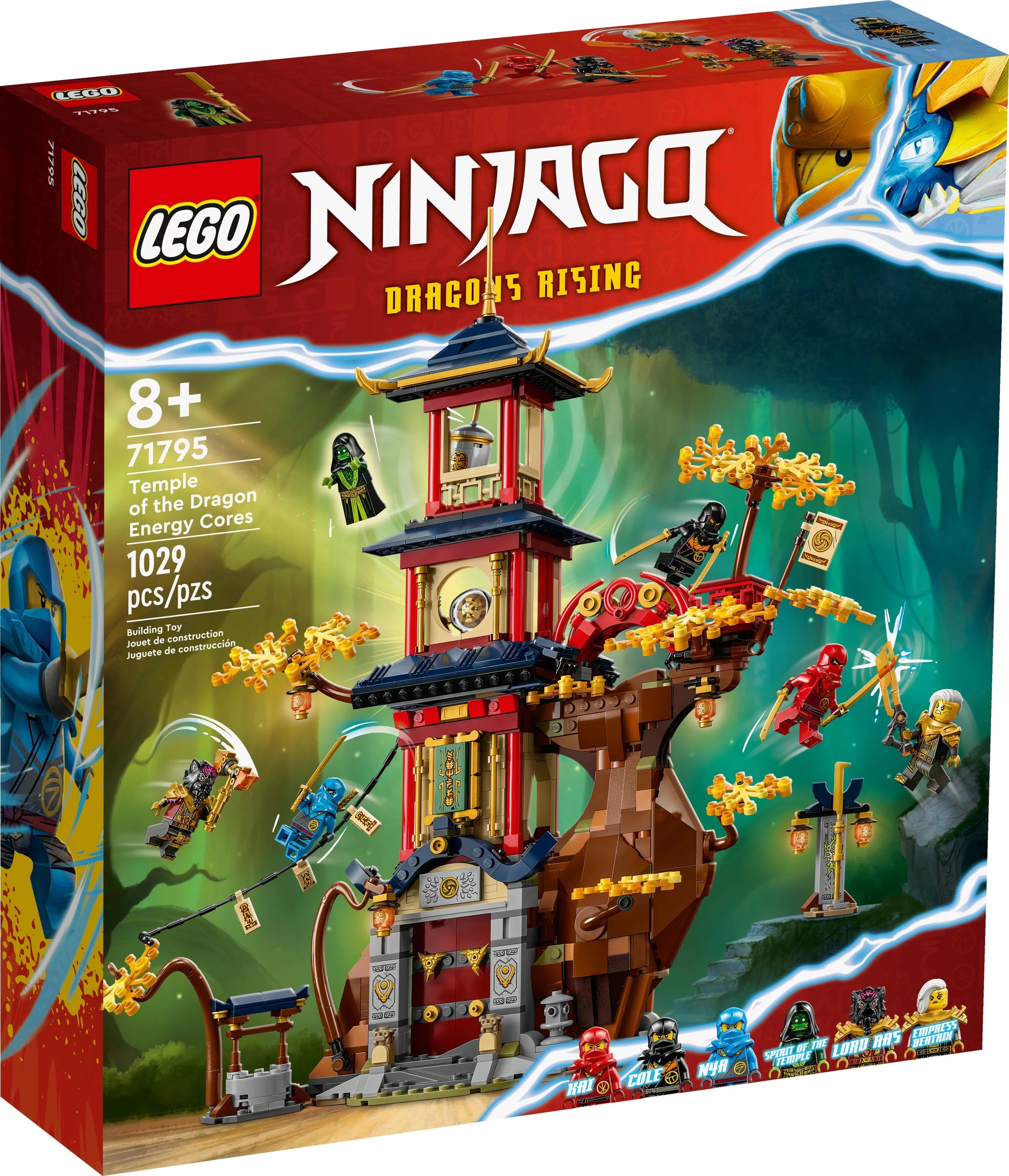 Temple of the Dragon Energy Cores Building Toy with 6 Minifigures F964049