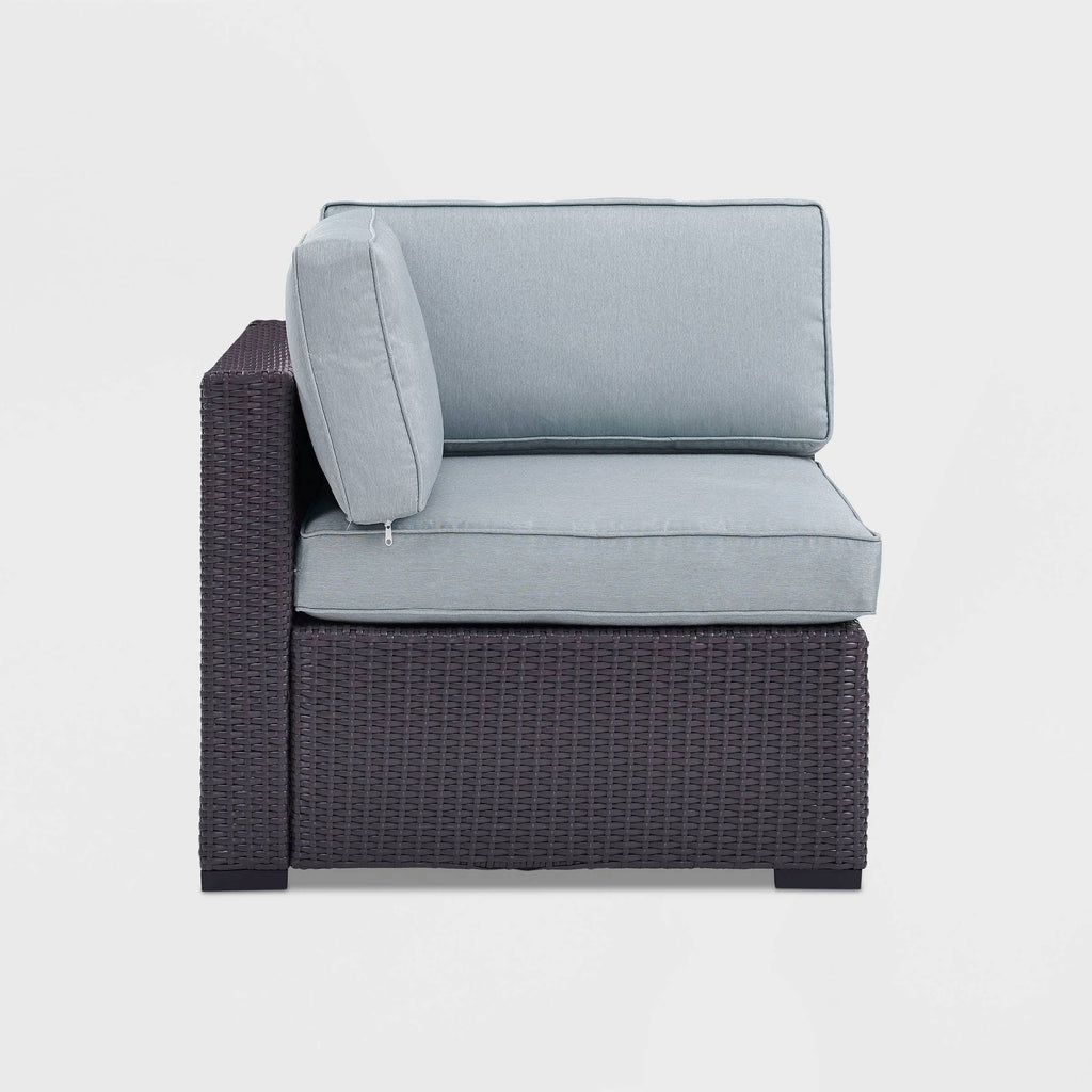 Outdoor Wicker Corner Chair Mist/Brown F366920