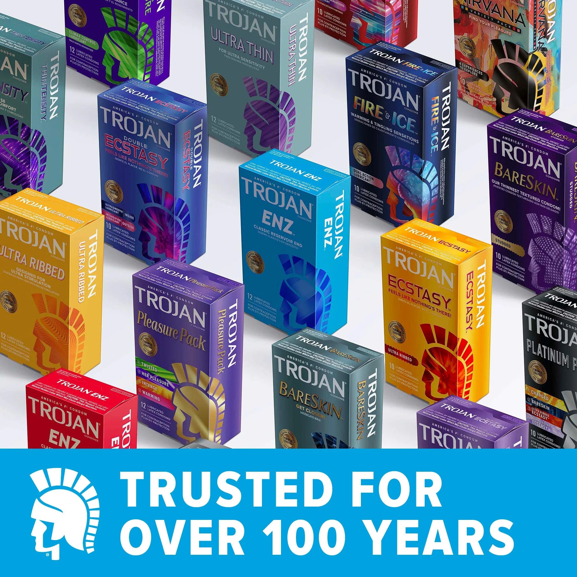 Thin Lubricated Condoms - 10 Count (Pack of 10) S132