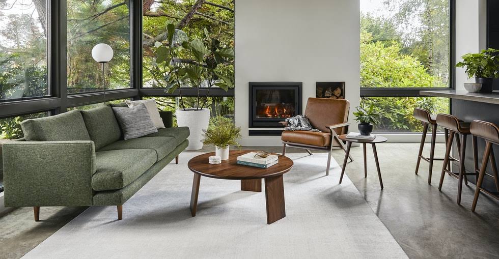 Walnut Round End Table V84425