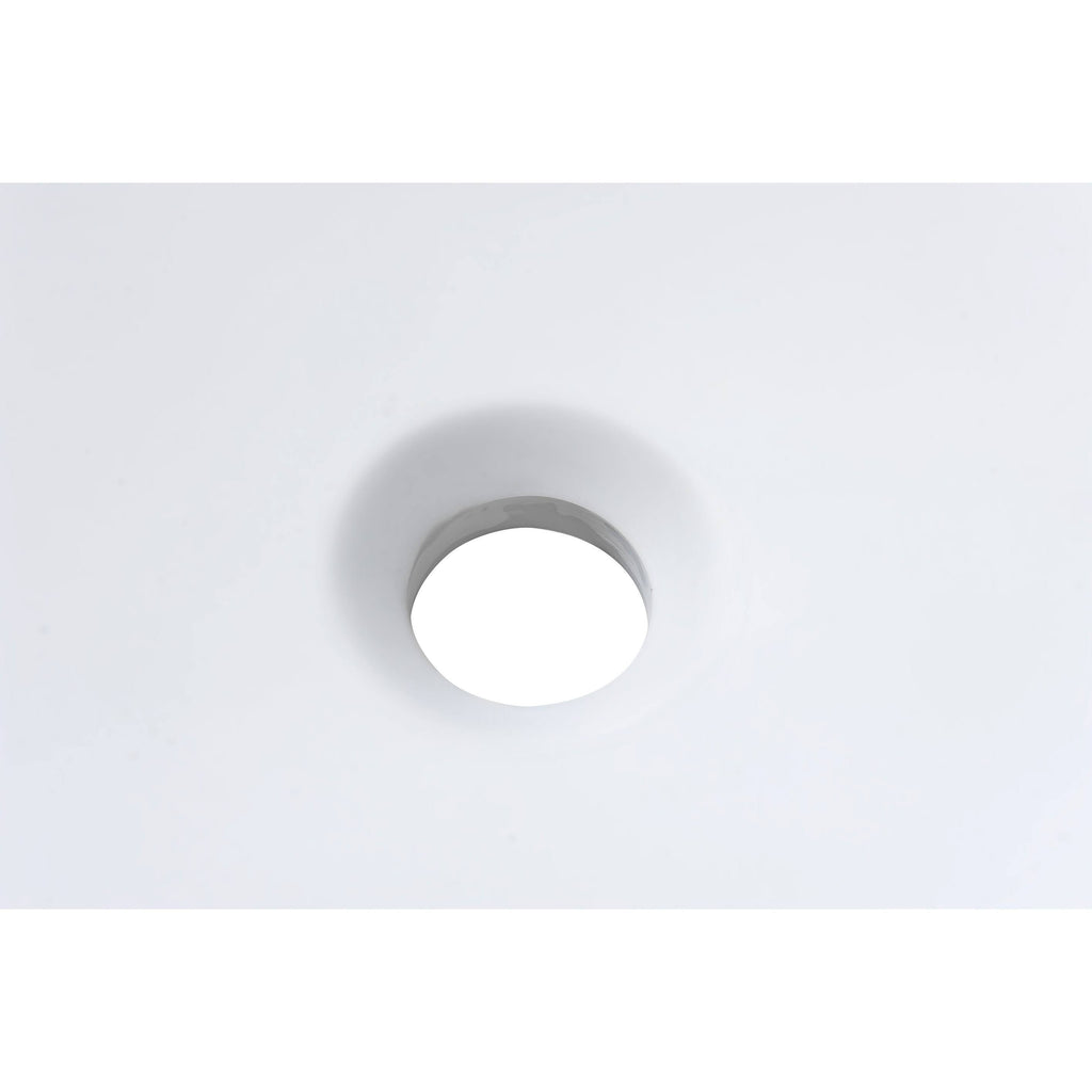 Matte White Solid Surface Vessel Sink with Pop Up Drain X172154