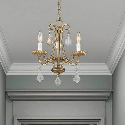 Antique Gold Leaf Crystal Chandelier E7574