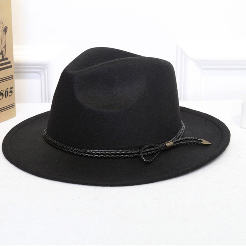 Black Crushable Wool Outback Hat T71872