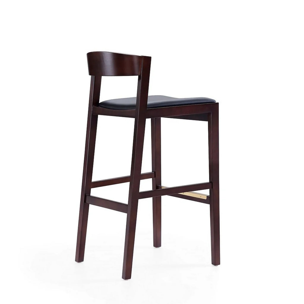 Black Faux Leather Barstool M11850