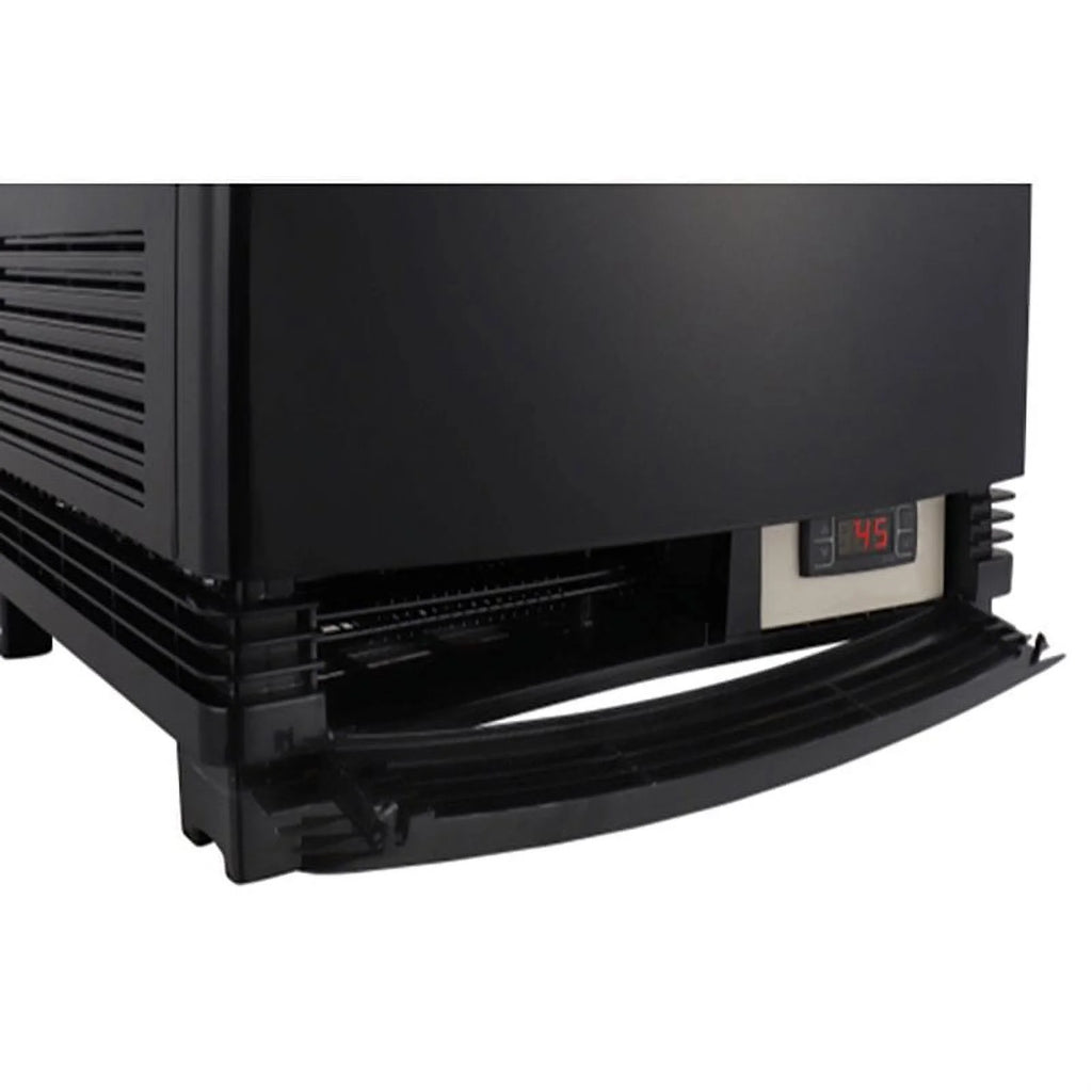 Black Countertop Refrigerator Display Case Commercial Beverage Cooler with LED Lighting, 3 cu. ft Capacity E8896