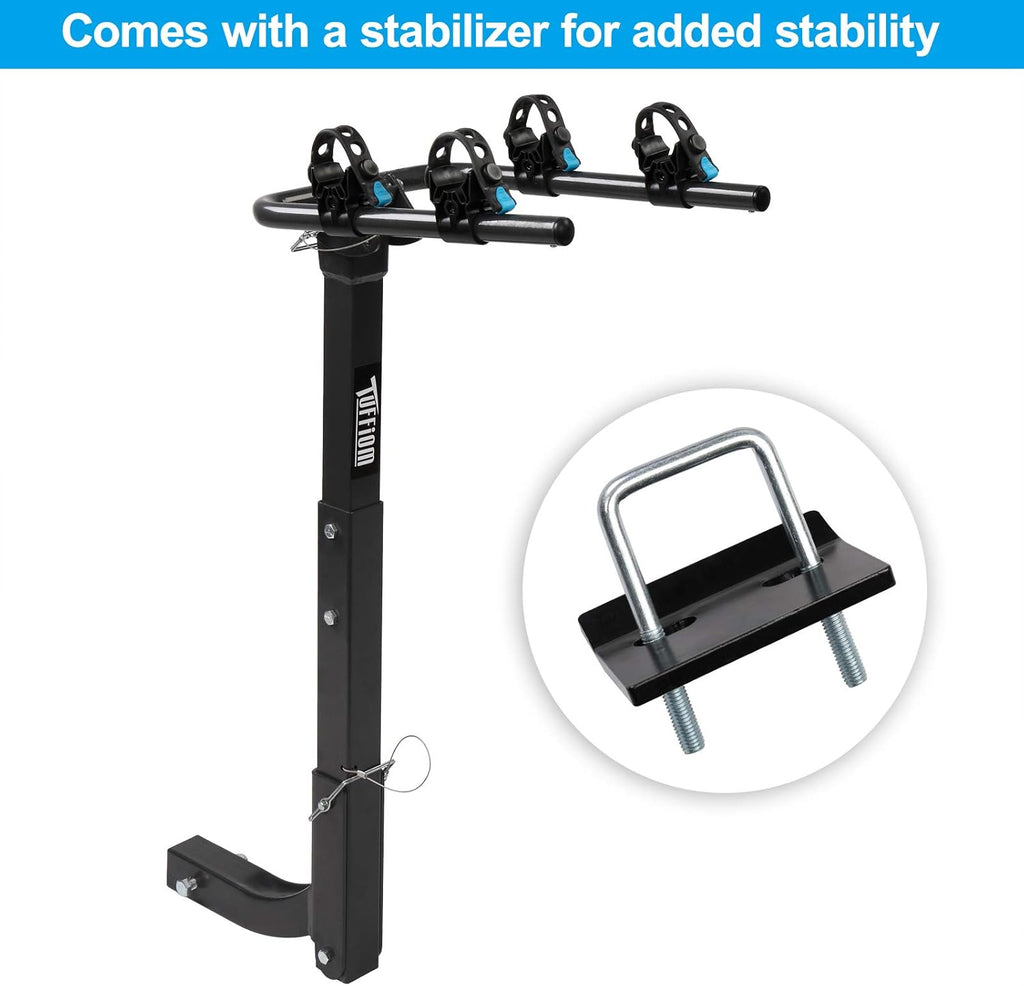 2-Bike Hitch Mount Rack with 2Inch Hitch Receiver, Black R107