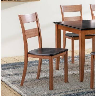 Solid Wood Ladder Back Side Chair Walnut M8215
